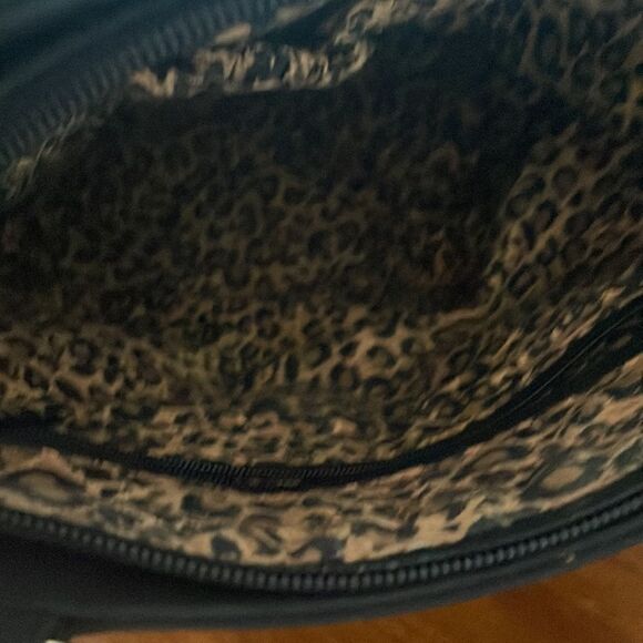 Summer Fun Nylon Bag with Faux Black Bamboo Handles - Picture 4 of 6